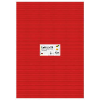 FOLIA Wellpappe 741020 10 Bögen 260 g/m² 50 x 70 cm rot