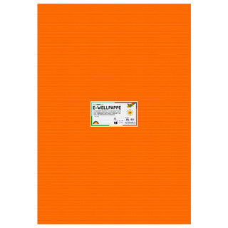 FOLIA Wellpappe 741040 10 Bögen 260 g/m² 50 x 70 cm orange