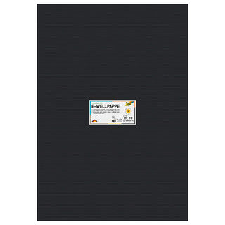 FOLIA Wellpappe 741090 10 Bögen 260 g/m² 50 x 70 cm schwarz