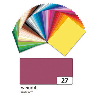 FOLIA Tonzeichenpapier 6727 10 Bögen 130 g/m² 50 x 70 cm weinrot