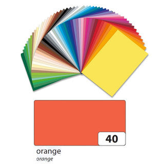 FOLIA Tonzeichenpapier 6740 10 Bögen 130 g/m² 50 x 70 cm orange