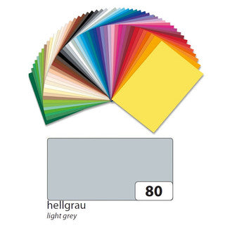 FOLIA Tonzeichenpapier 6780 10 Bögen 130 g/m² 50 x 70 cm hellgrau