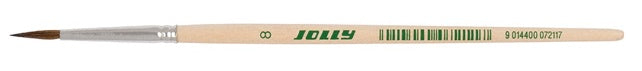 JOLLY Haarpinsel 9420 12 Stück Nr. 8 natur