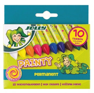 JOLLY Wachsmalkreiden Painty 10 Stück farbig sortiert
