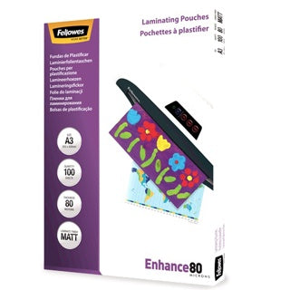 FELLOWES Laminierfolie DIN A3 100 Stück 2x 80 µm matt transparent