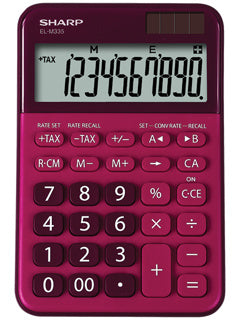 SHARP Taschenrechner EL-M335 10-stellig Dualbetrieb rot