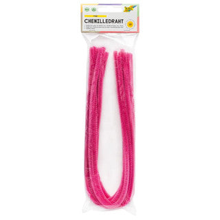 FOLIA Chenilledraht 10 Stück 0.8 x 50 cm pink