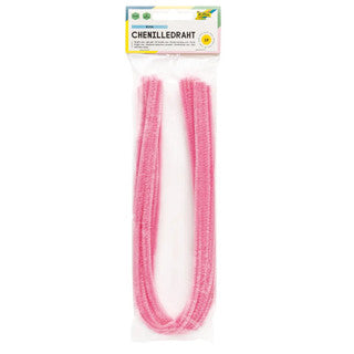 FOLIA Chenilledraht 10 Stück 0.8 x 50 cm rosa