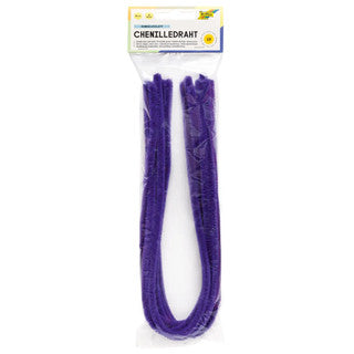 FOLIA Chenilledraht 10 Stück 0.8 x 50 cm dunkelviolett