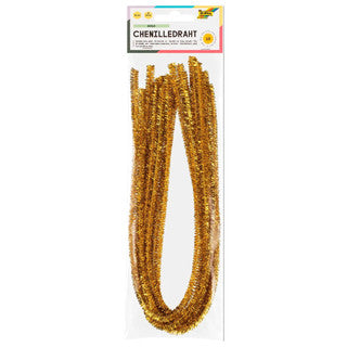 FOLIA Chenilledraht 10 Stück 0.8 x 50 cm gold