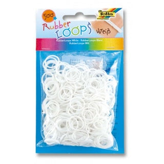 FOLIA Gummibänder RubberLoops 500 Stück weiß