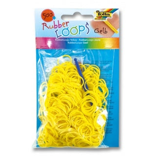 FOLIA Gummibänder RubberLoops 500 Stück gelb