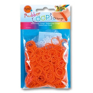FOLIA Gummibänder RubberLoops 500 Stück orange