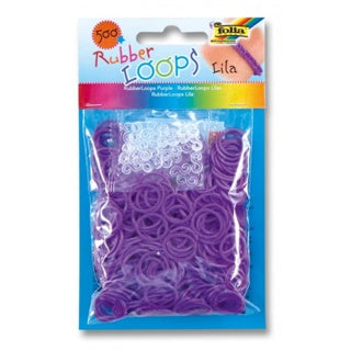 FOLIA Gummibänder RubberLoops 500 Stück lila