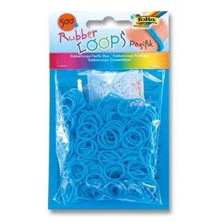 FOLIA Gummibänder RubberLoops 500 Stück pazifik