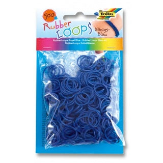 FOLIA Gummibänder RubberLoops 500 Stück königsblau