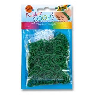FOLIA Gummibänder RubberLoops 500 Stück tannengrün