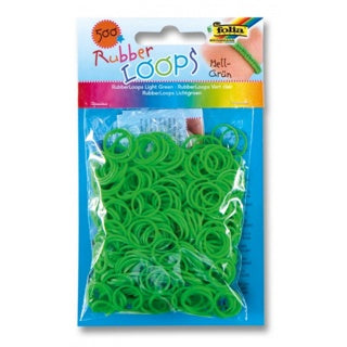 FOLIA Gummibänder RubberLoops 500 Stück hellgrün