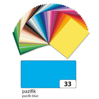FOLIA Tonzeichenpapier 6733 10 Bögen 130 g/m² 50 x 70 cm pazifikblau