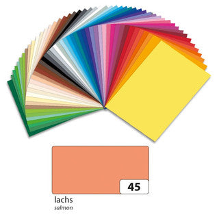FOLIA Tonzeichenpapier 6745 10 Bögen 130 g/m² 50 x 70 cm lachs