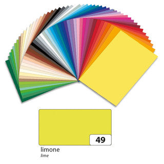 FOLIA Tonzeichenpapier 6749 10 Bögen 130 g/m² 50 x 70 cm limone