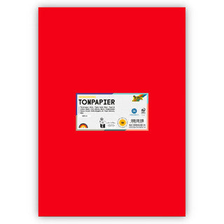 FOLIA Tonzeichenpapier 6320 DIN A3 50 Bögen 130 g/m² hochrot