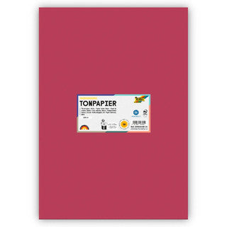 FOLIA Tonzeichenpapier 6327 DIN A3 50 Bögen 130 g/m² weinrot