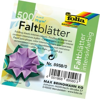 FOLIA Faltblätter 500 Blatt 70 g/m² Ø 8 cm farbig sortiert