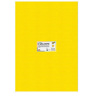 FOLIA Wellpappe 741012 10 Bögen 260 g/m² 50 x 70 cm zitronengelb