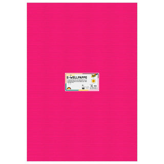 FOLIA Wellpappe 741023 10 Bögen 260 g/m² 50 x 70 cm pink