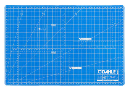 DAHLE Schneidematte 10691 A3 beidseitig bedruckt 35 x 45 cm blau