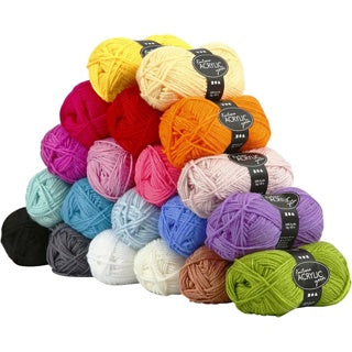 FANTASIA Polyacryl Garn 42181 80 m 20 Stück farbig sortiert