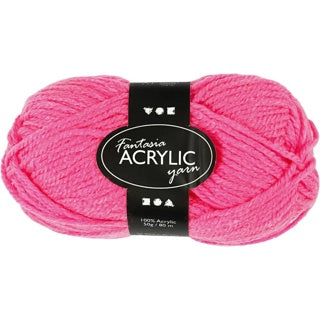 FANTASIA Polyacryl Garn 421708 80 m neon pink