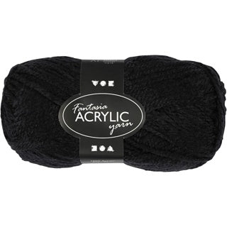 FANTASIA Polyacryl Garn 421750 80 m neon schwarz