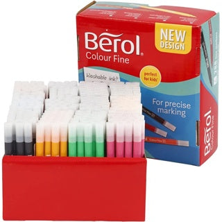 BEROL Faserstifte Colour Fine 37235 288 Stück Rundspitze 0.3-0.7 mm farbig sortiert