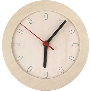 CREATIV COMPANY Uhr mit Holzrahmen Ø 15 cm natur