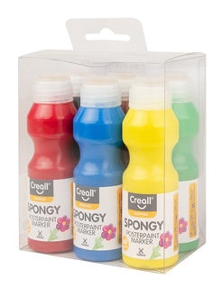 CREALL Plakatfarbestift Spongy 6 Stück à 70 ml farbig sortiert