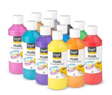 CREALL Perlmuttfarbe Pearl 12 Stück à 250 ml farbig sortiert