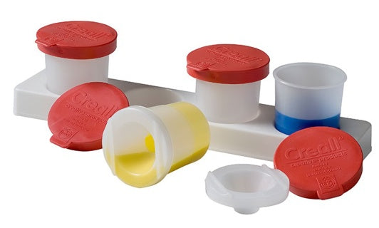 CREALL Malbecher Non-spill pot 4 Stück à 320 ml inkl. Tray
