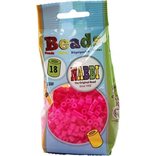 NABBI Bügelperlen 751180 1100 Stück pink