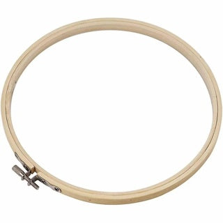 CREATIV COMPANY Stickrahmen mit Metallschraube Ø 20 cm natur