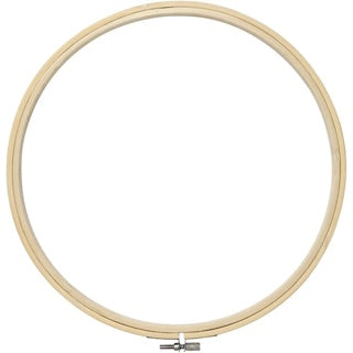 CREATIV COMPANY Stickrahmen mit Metallschraube Ø 25 cm natur