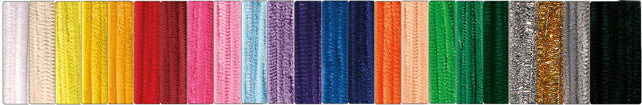 FOLIA Chenilledraht 240 Stück 0.8 x 50 cm 24 Farben sortiert