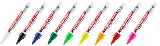 EDDING Kreidemarker 4095 Set 9 Stück mit Rundspitze 2-3 mm farbig sortiert