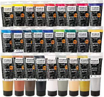 CREALL Acrylfarbe 27 Stück à 250 ml farbig sortiert