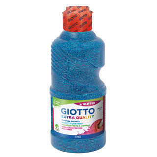 GIOTTO Glitterfarbe Tempera 250 ml cyan