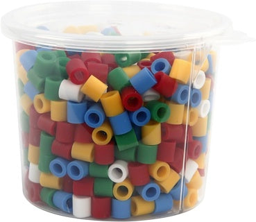 NABBI Bügelperlen Jumbo 550 Stück 10 x 10 mm Ø 5.5 mm Standardfarben