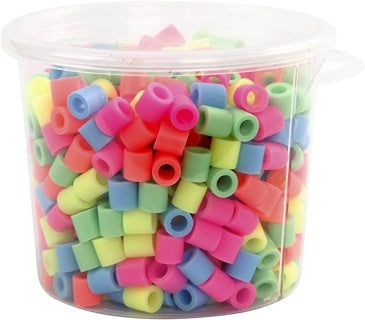 NABBI Bügelperlen Jumbo 550 Stück 10 x 10 mm Ø 5.5 mm Pastellfarben