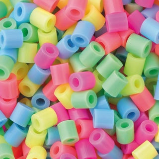 NABBI Bügelperlen Jumbo 2.400 Stück 10 x 10 mm Ø 5.5 mm Pastellfarben