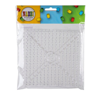 NABBI Legeplatte Jumbo 2 Stück Quadrat 15 x 15 cm transparent